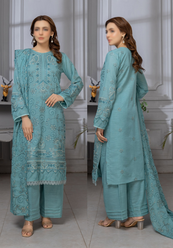 Fantak — AURA Vol.01 | Luxury Slub Lawn Karandi Embroidered Collection