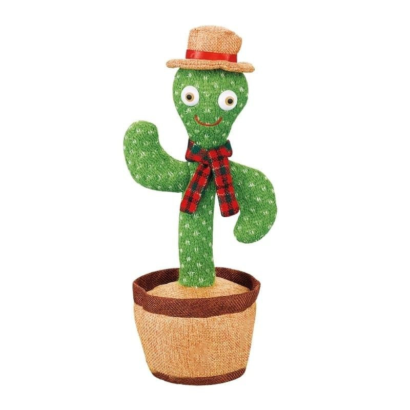 Dancing Cactus Toy with Recording - Rechargable /Cell Operated Plush Funny Electronic Shaking Cactus Singing Dancing Cactus by Foxen Twisting Cactus Cute Plush Toy Education Toy Plush Toy with Songs f