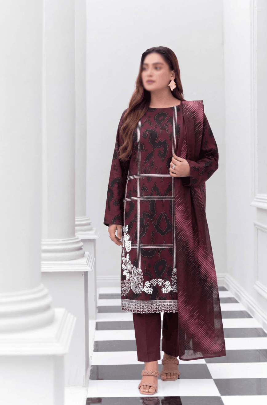 Fantak NIRVANA Vol 156 Digital Print Premium Lawn Embroidered Unstitched 3PC Suit