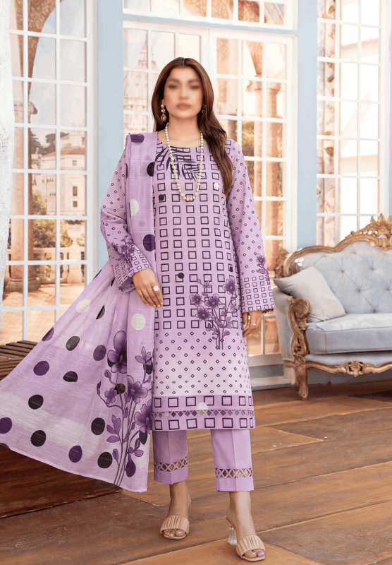 Fantak GULNAR Vol .154 Digital Print Fancy Slub Lawn Unstitched 3PC Suit