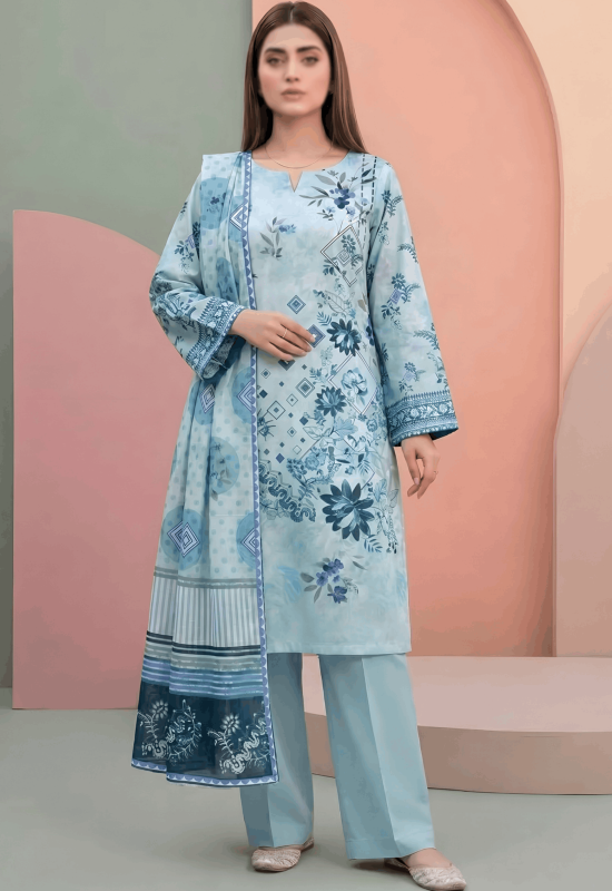 FANTAK LUSH VOL 321 DIGITAL PRINT PREMIUM LAWN 3PCS BRANDED UNSTITCHED SUIT