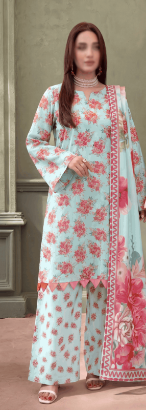 FAANTAK CHIC Vol 198 Digital Print Premium Lawn Unstitched 3Pcs Suit