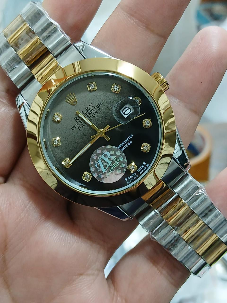 RLX Premium Date Watch – Two Tone & Silver Edition for Men