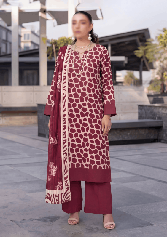 FANTAK Sapphire Vol 310 Digital Print Slub Lawn Unstitched 3Pcs Suit