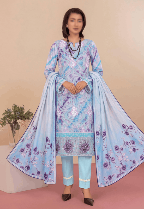 FANTAK AFSANAY Vol .143 Digital Print Premium Lawn Embroidered Unstitched 3PC Suit