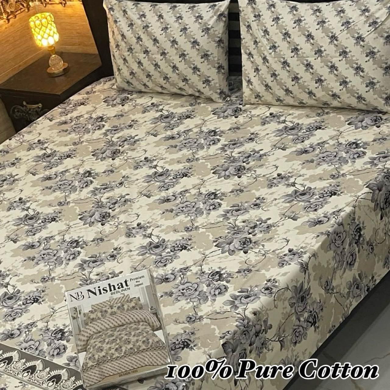 Premium Cotton Bedsheet Set (3PC)