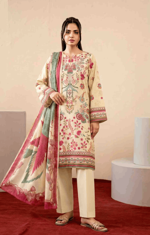 FANTAK ZIRWA VOL 318 DIGITAL PRINT PREMIUM LAWN BRANDED 3PCS UNSTITCHED SUIT