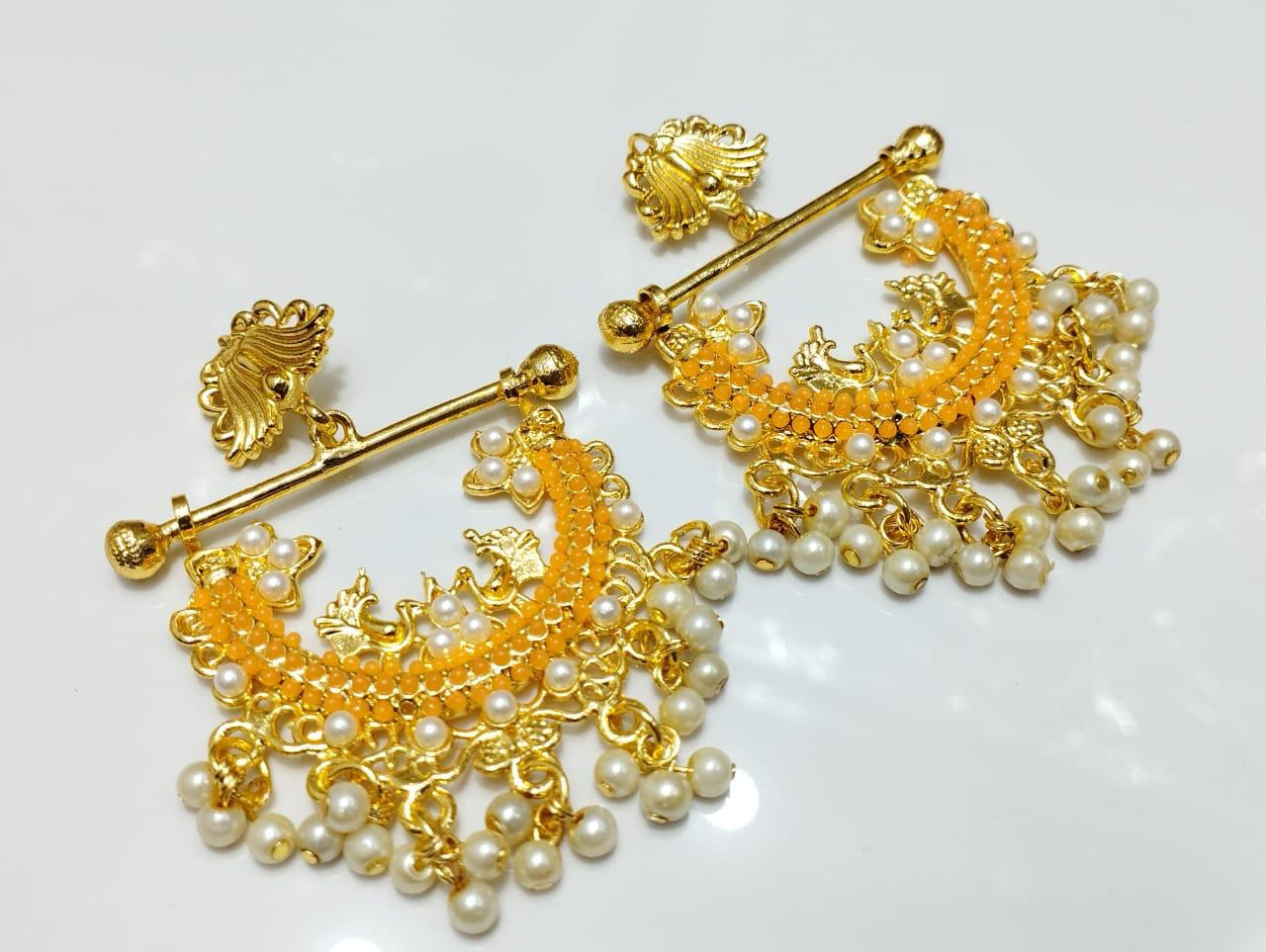 Indian Bali Style Earrings in 9 Rattan