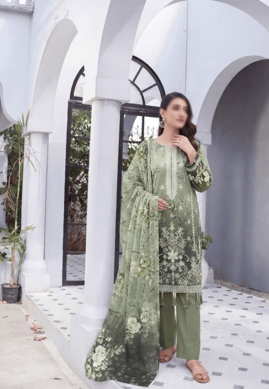 FANTAK AURA VOL 194 DIGITAL PRINT SLUB LAWN UNSTITCHED 3PCS SUIT