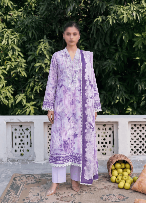 FANTAK ANDAAZ Vol 169 Digital Print Fancy Slub Lawn Embroidered unstitched 3PC suit