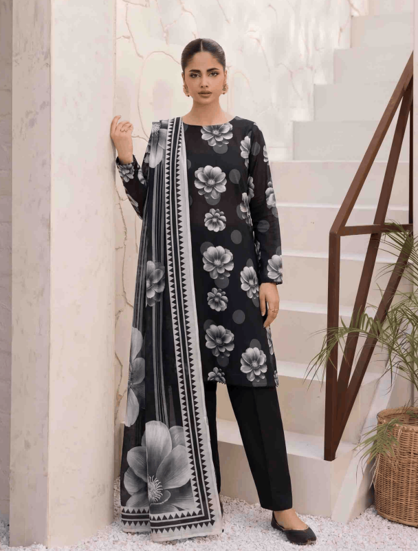 FANTAK FLORA VOL 317 DIGITAL PRINT PREMIUM LAWN 3PCS UNSTITCHED BRANDED SUIT