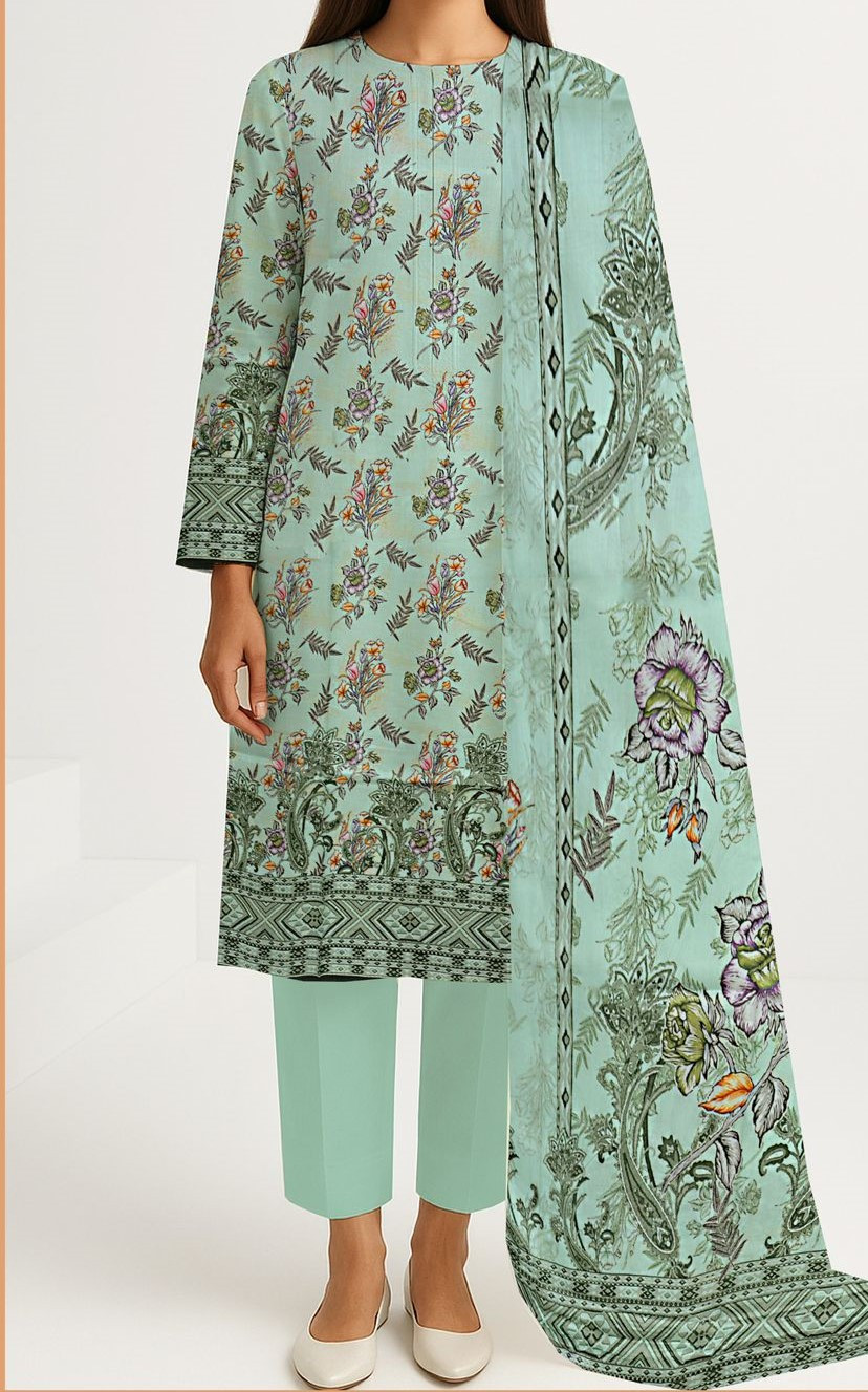 Mother Digital Lawn 3 Piece Suit – Printed Shirt & Dupatta