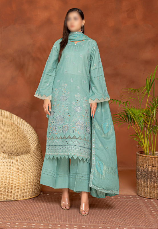 Fantak — VICTORIYA Vol.01 | Luxury Slub Lawn Karandi Embroidered Suit